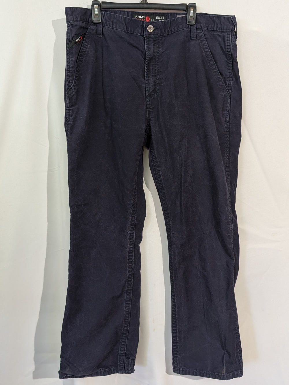 Ariat Fire Resistant M4 Relaxed Boot Fit Pants Men's Size 38x32 Navy Blue Cat 2